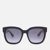 Gucci Women's Acetate Square Frame Sunglasses - Black/Green - Image 1