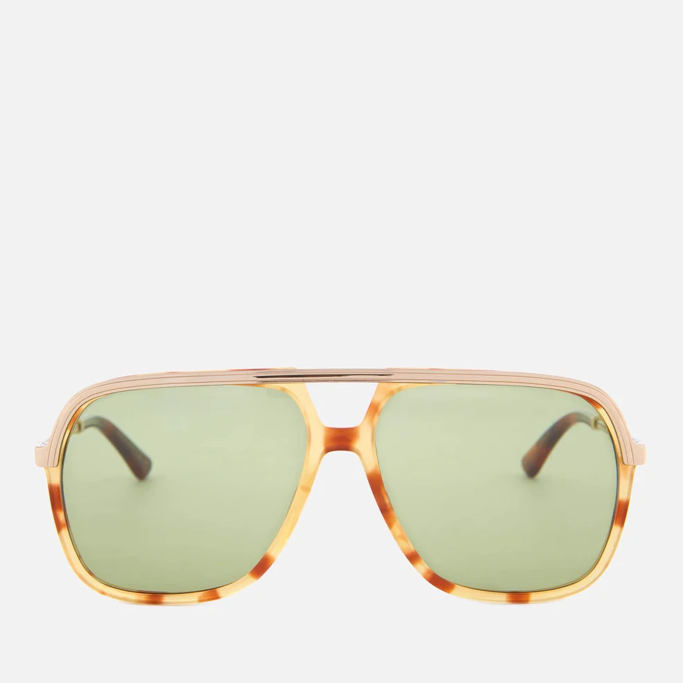 Gucci Metal Aviator Sunglasses - Havana Image 1