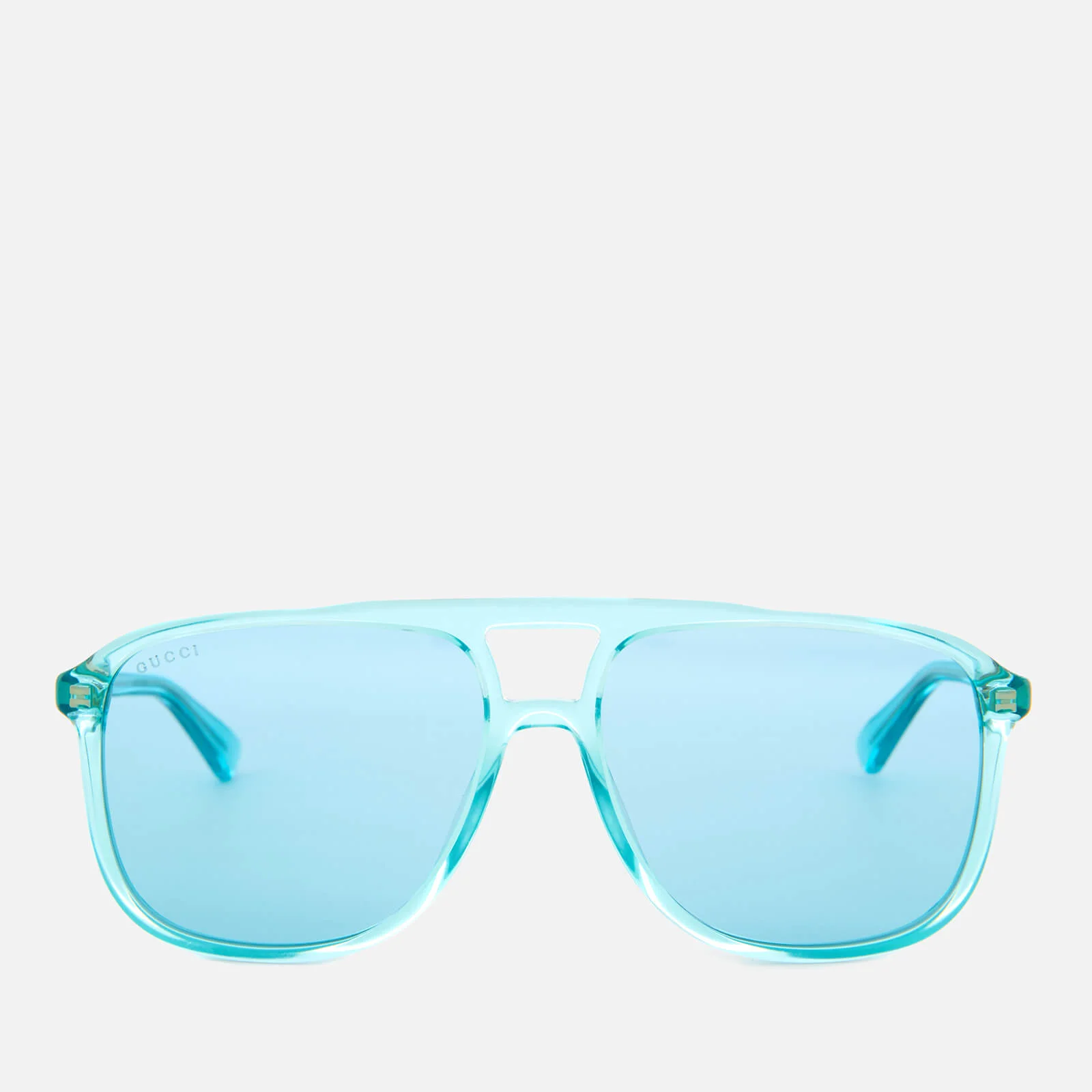 Gucci Men's Acetate Blue Frame Sunglasses - Light Blue Image 1