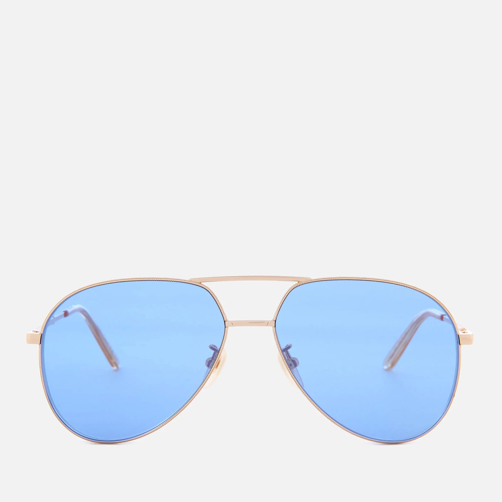 Gucci Metal Frame Sunglasses - Gold/Blue Image 1