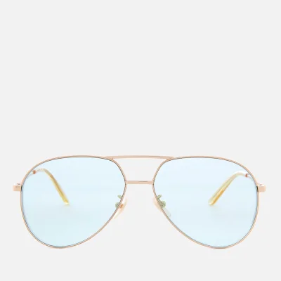 Gucci Metal Frame Sunglasses - Gold/Green