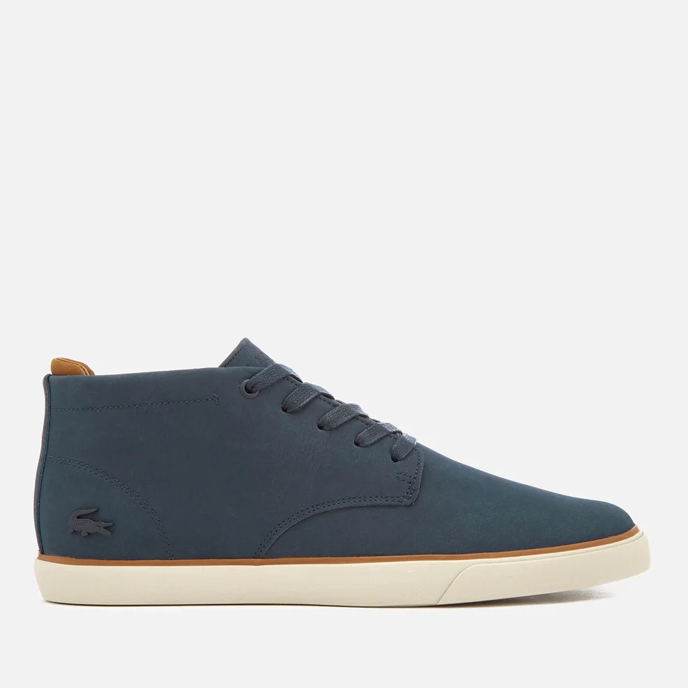 Lacoste Men's Esparre Chukka 318 1 Leather/Suede Derby Chukka Boots - Navy/Brown Image 1
