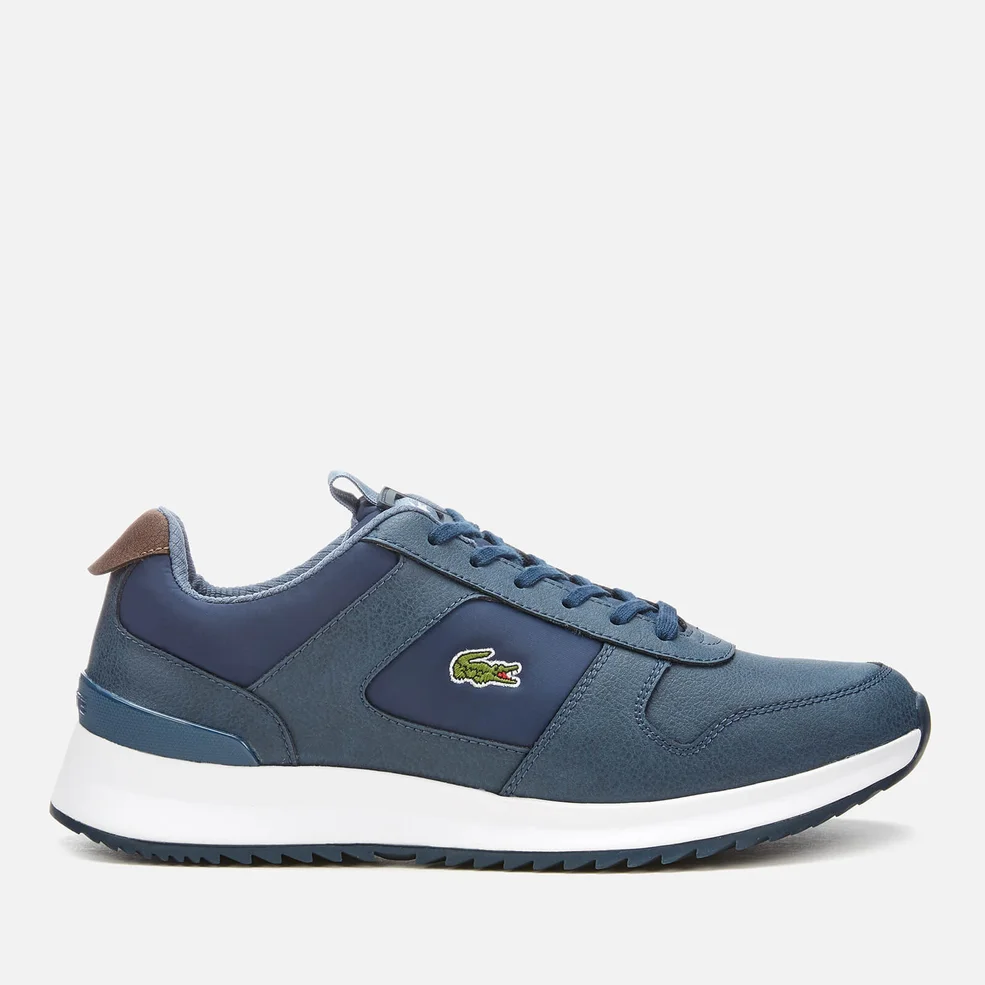 Lacoste Men's Joggeur 2.0 318 1 Textile/Leather Runner Style Trainers - Navy/Dark Blue Image 1