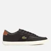 Lacoste Men's Court-Master 318 2 Leather Vulcanised Trainers - Black/Brown - Image 1