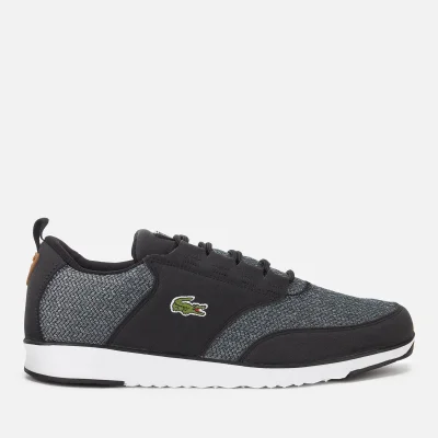 Lacoste Men's Light 318 3 Textile Runner Style Trainers - Black/Brown