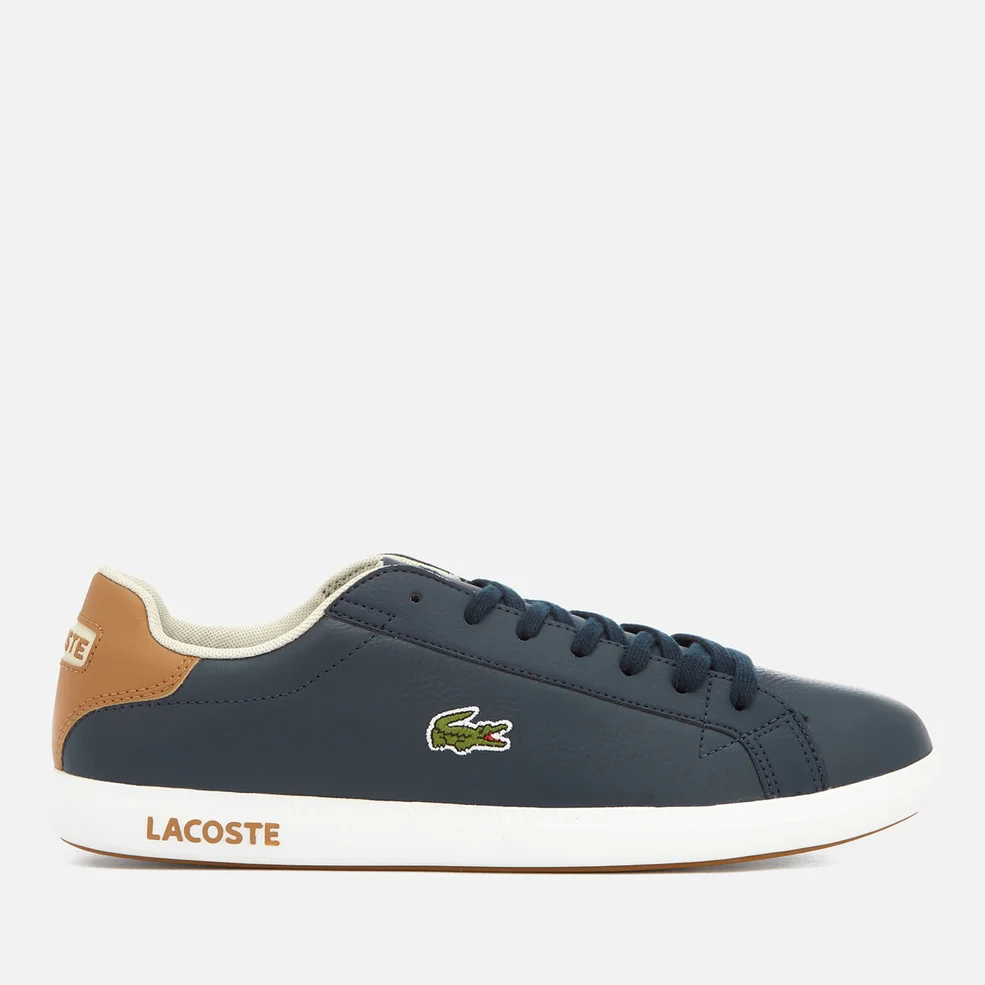 Lacoste Men's Graduate Lcr3 118 1 Leather Trainers - Navy/Light Brown Image 1