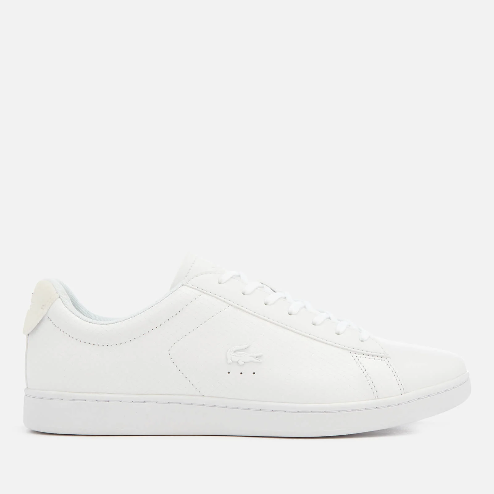 Lacoste Men's Carnaby Evo 318 7 Croc Leather Trainers - White Image 1