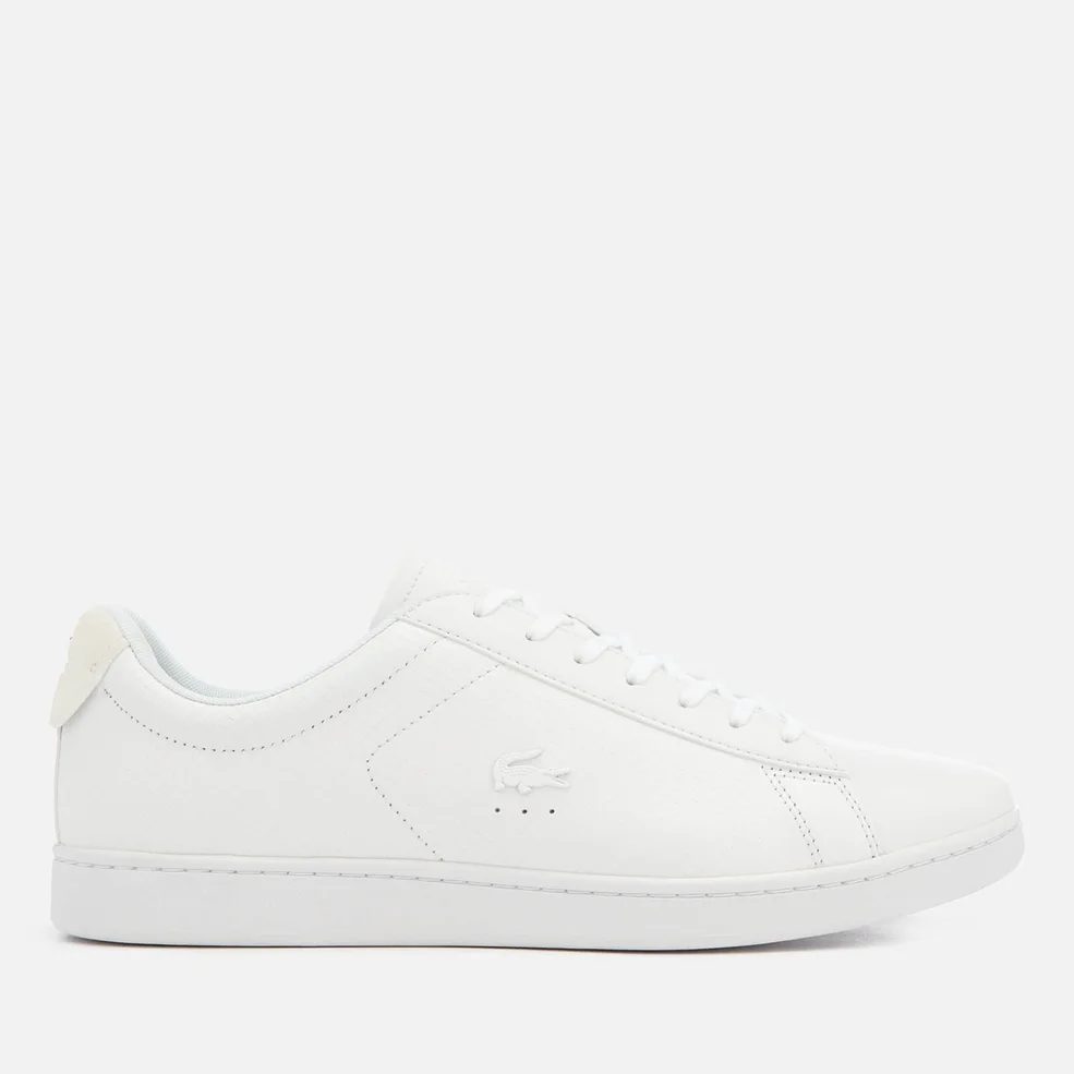 Lacoste Men's Carnaby Evo 318 7 Croc Leather Trainers - White Image 1