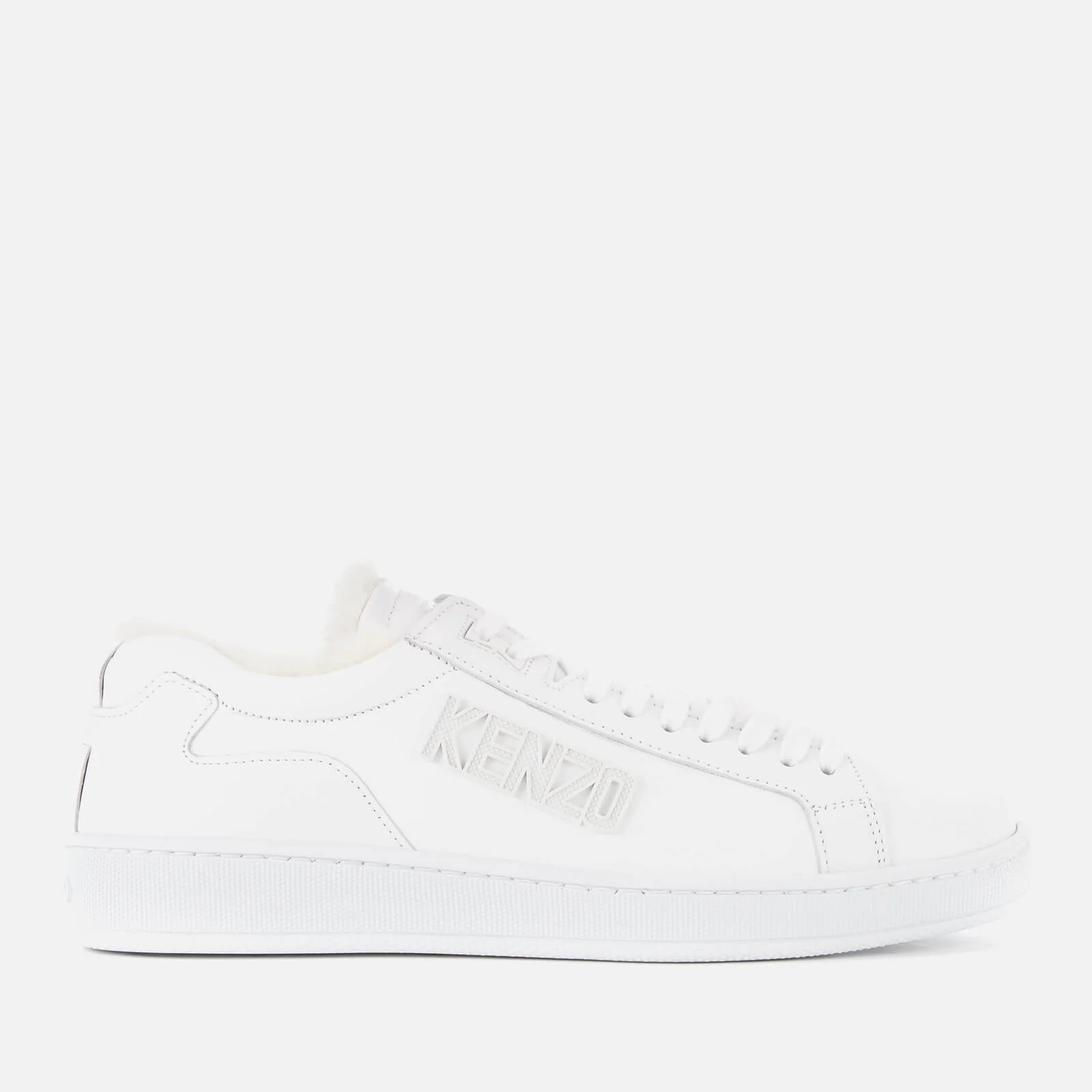 KENZO Women's Tennis Leather Cupsole Trainers - White Image 1