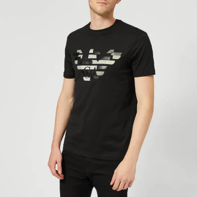 Emporio Armani Men's Abstract Logo T-Shirt - Nero