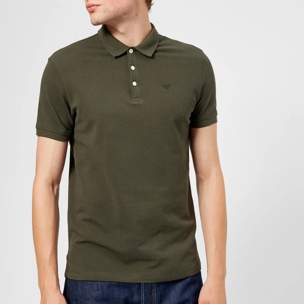 Emporio Armani Men's Basic Polo Shirt - Verde Militare Image 1