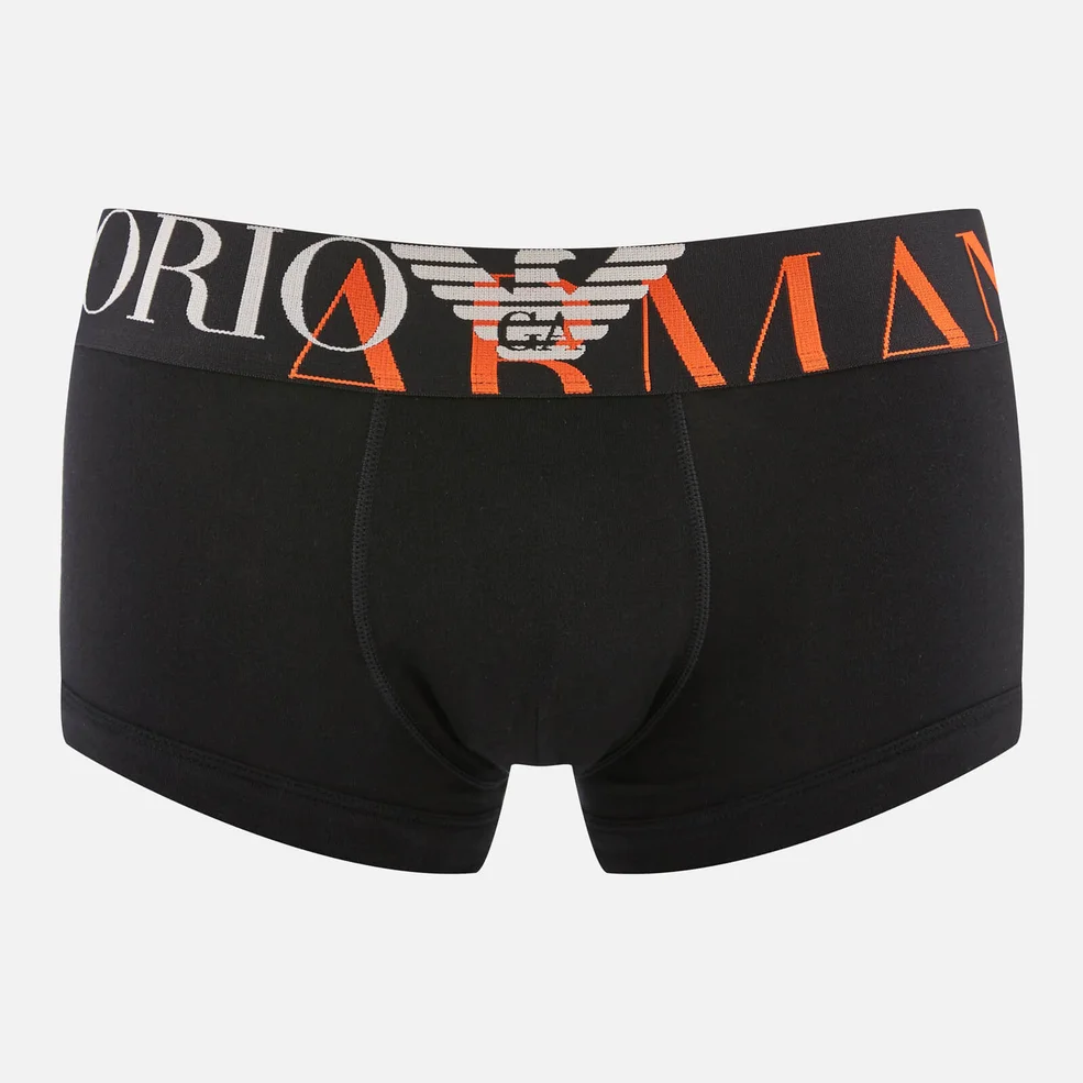 Emporio Armani Men's Single Pack Boxer Shorts - Black Image 1