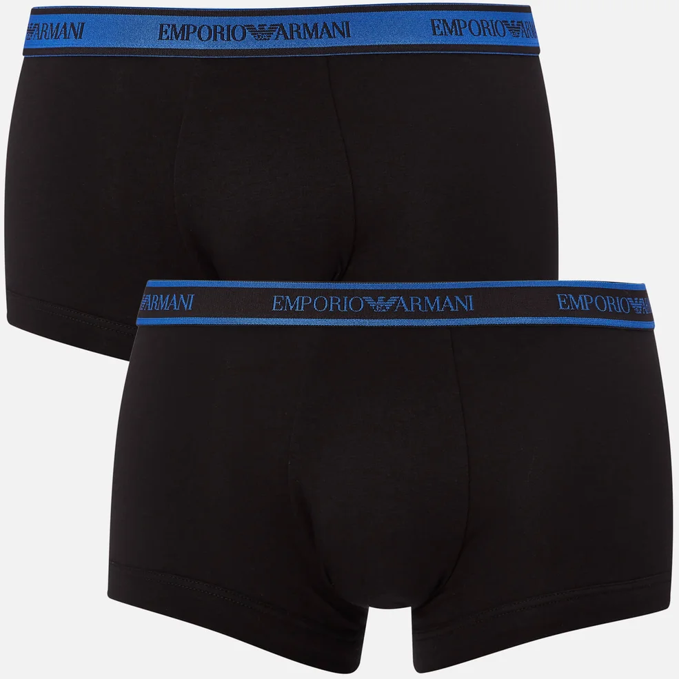 Emporio Armani Men's 3 Pack Boxers - Blue/Black Image 1