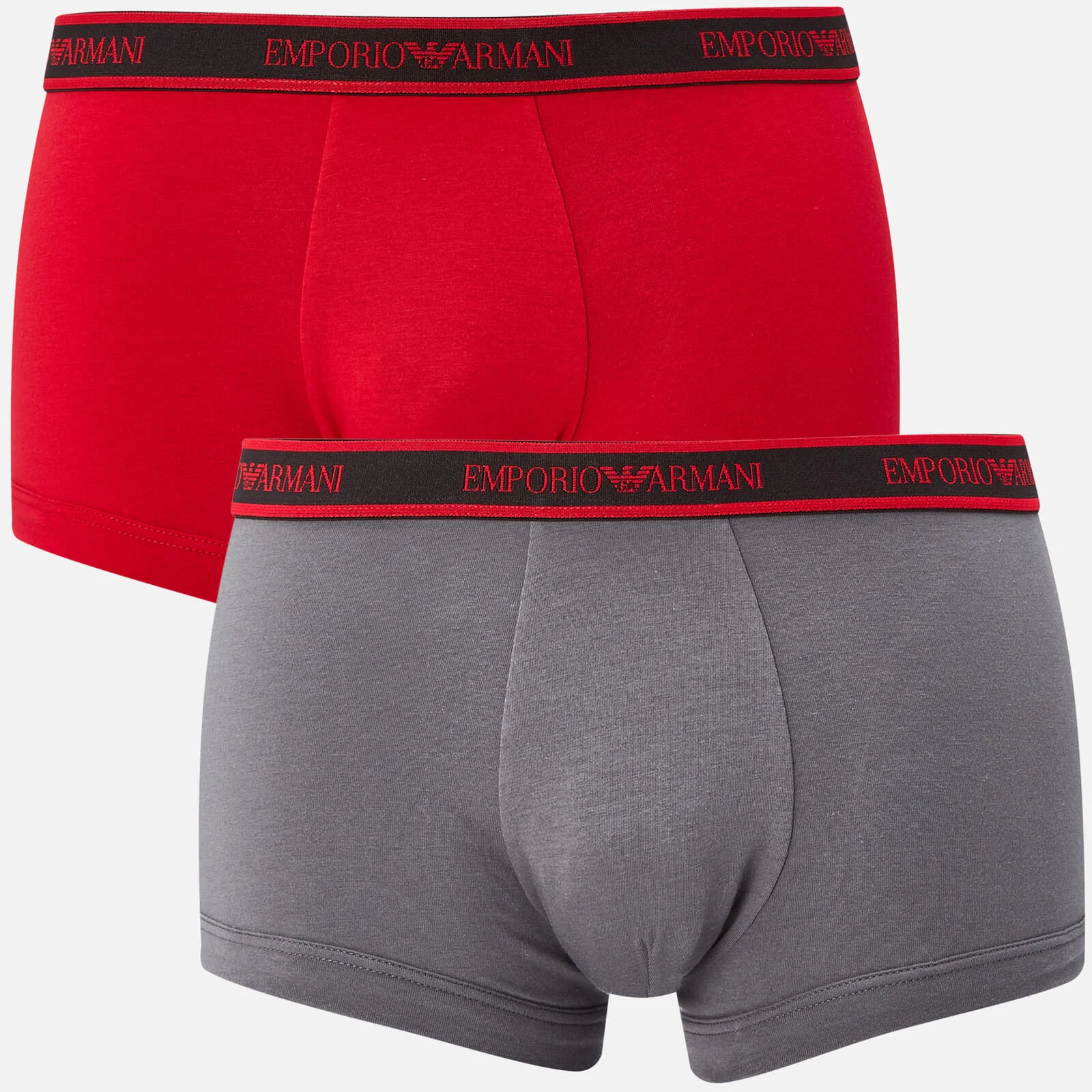 Emporio Armani Men's 3 Pack Boxers - Red/Black Image 1