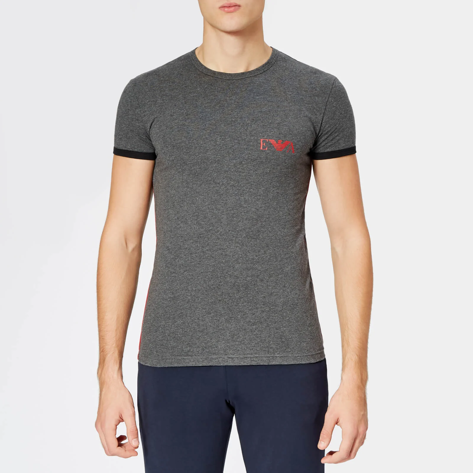 Emporio Armani Men's Ea Logo T-Shirt - Grey Image 1