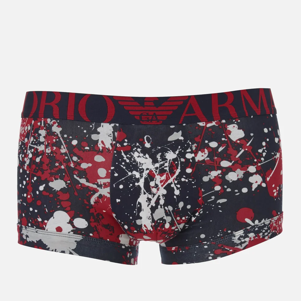 Emporio Armani Men's Patterned Boxer Shorts - Multi Image 1