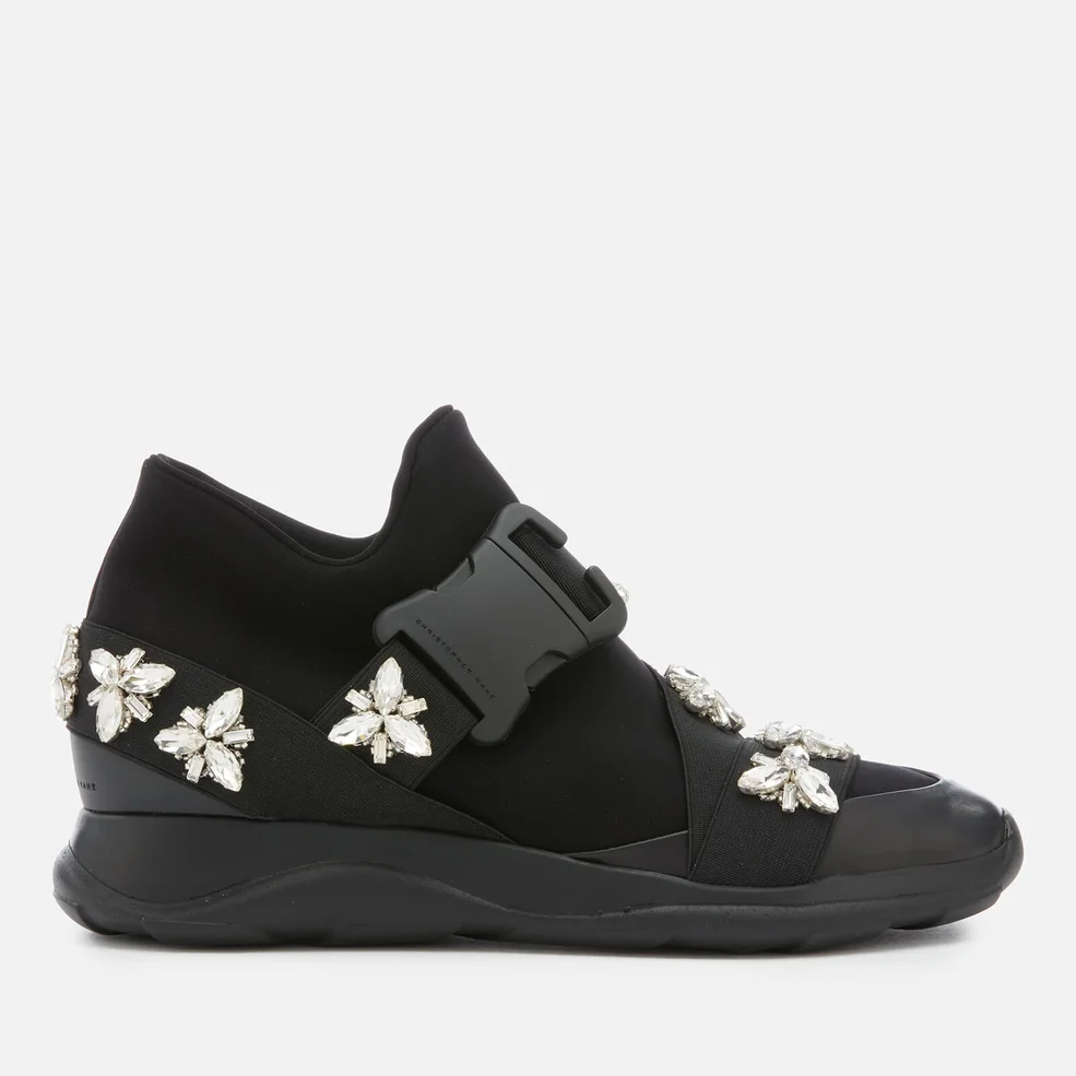 Christopher Kane Women's High Top Trainers with Crystals - Black Image 1