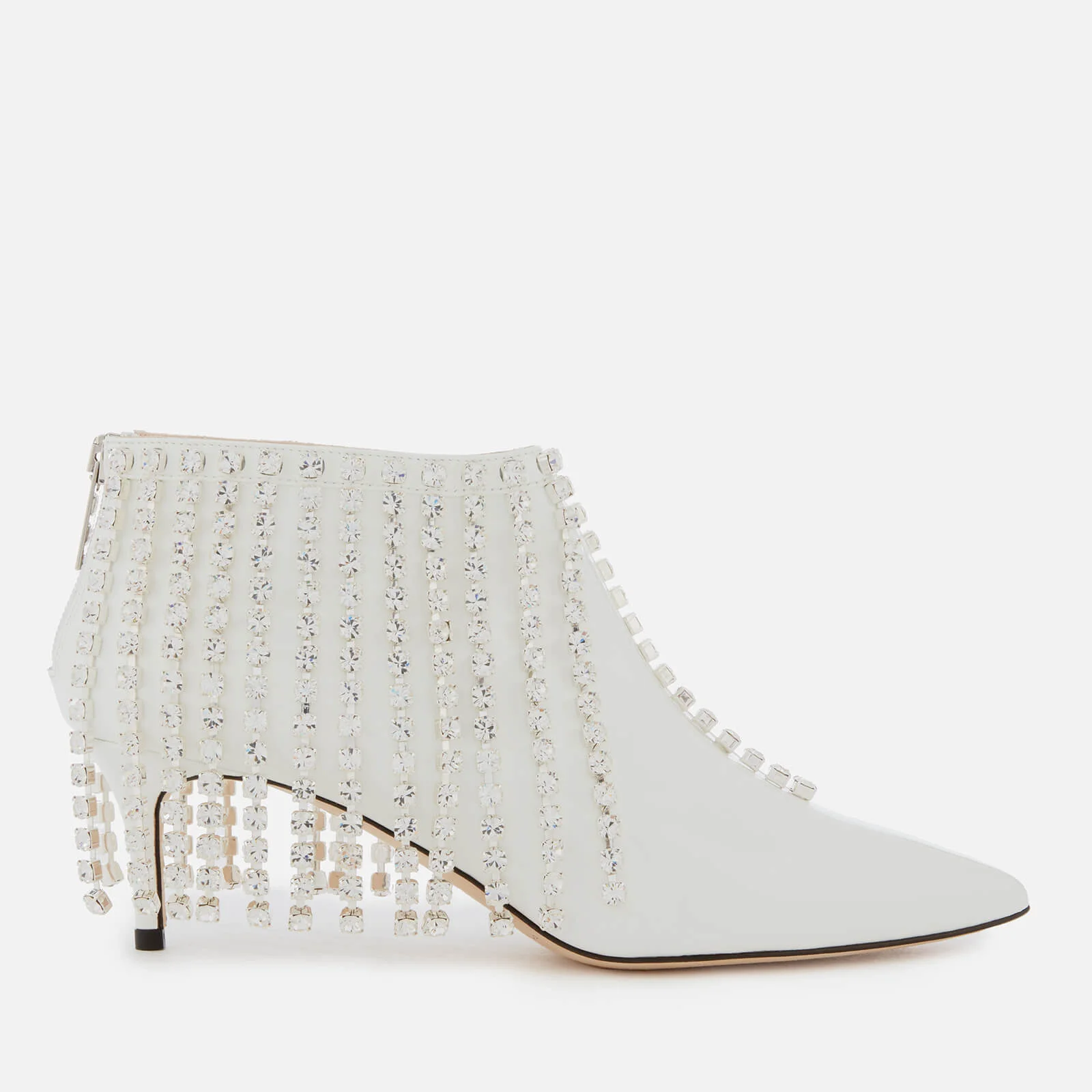 Christopher Kane Women's Crystal Fringed Ankle Boots - White Image 1