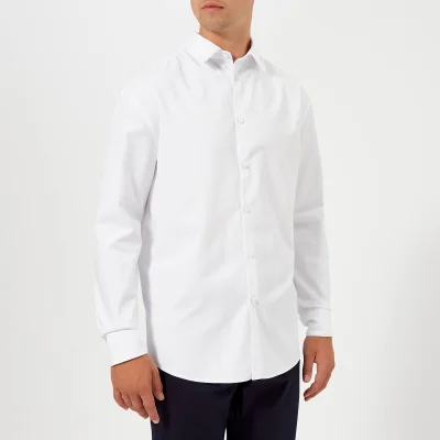 KENZO Men's Reverse Logo Oversize Long Sleeve Shirt - White