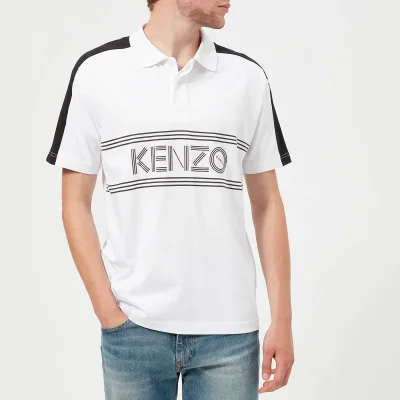 KENZO Men's Large Logo Short Sleeve Polo Shirt - White