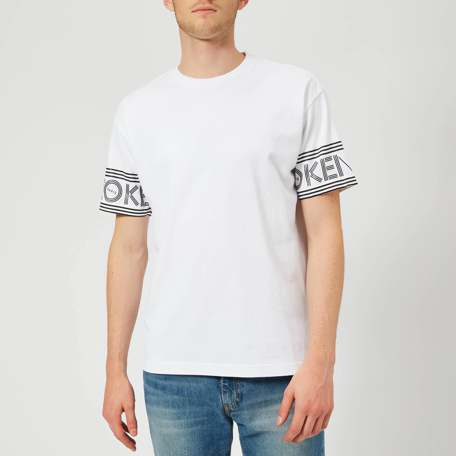 KENZO Men's Sleeve Logo T-Shirt - White Image 1