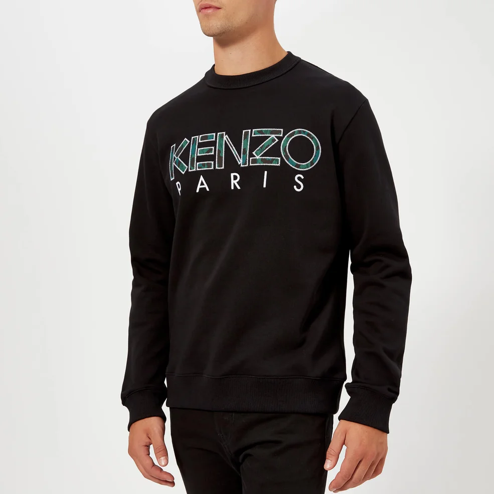 KENZO Men's Paris Logo Sweatshirt - Black Image 1