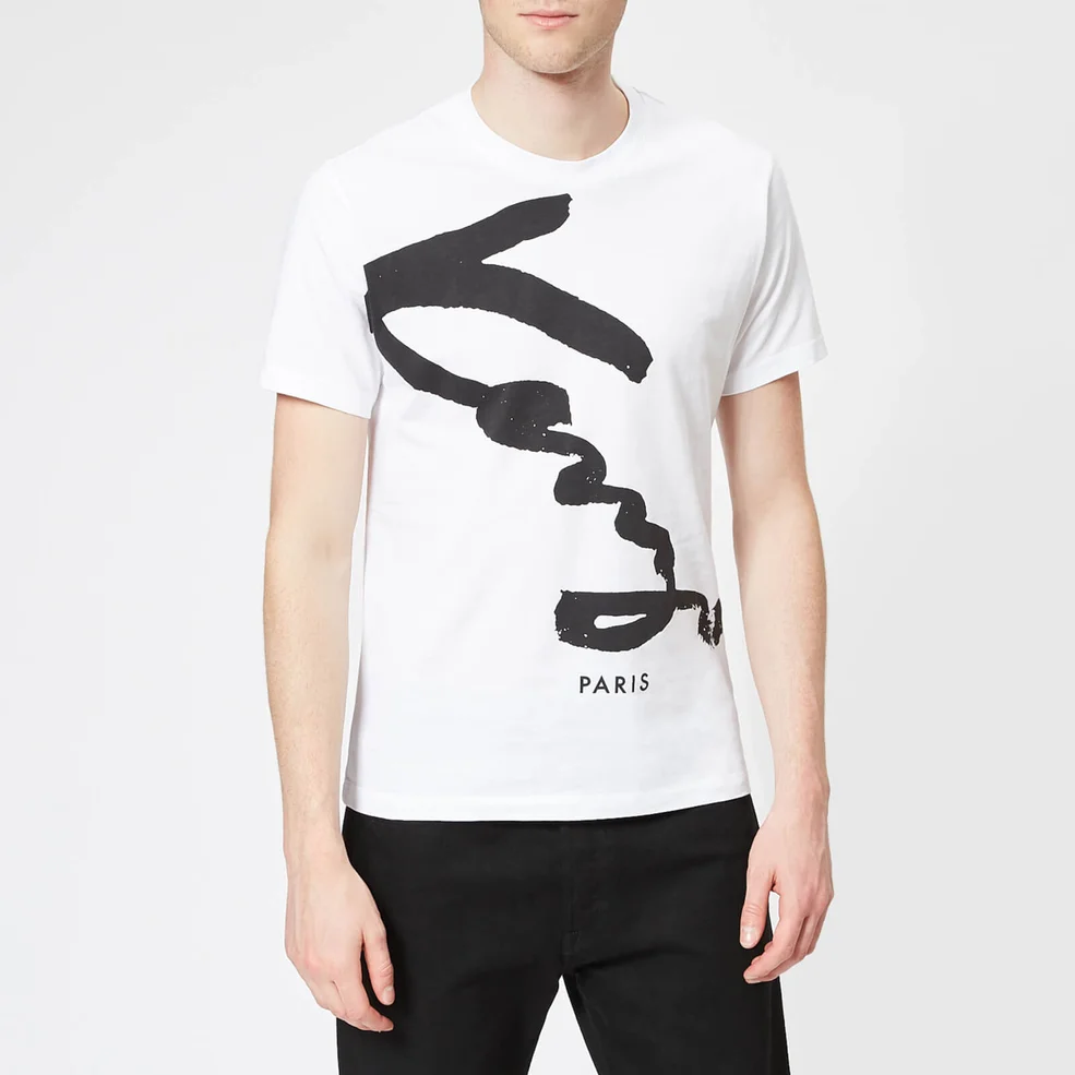 KENZO Men's Signature T-Shirt - White Image 1