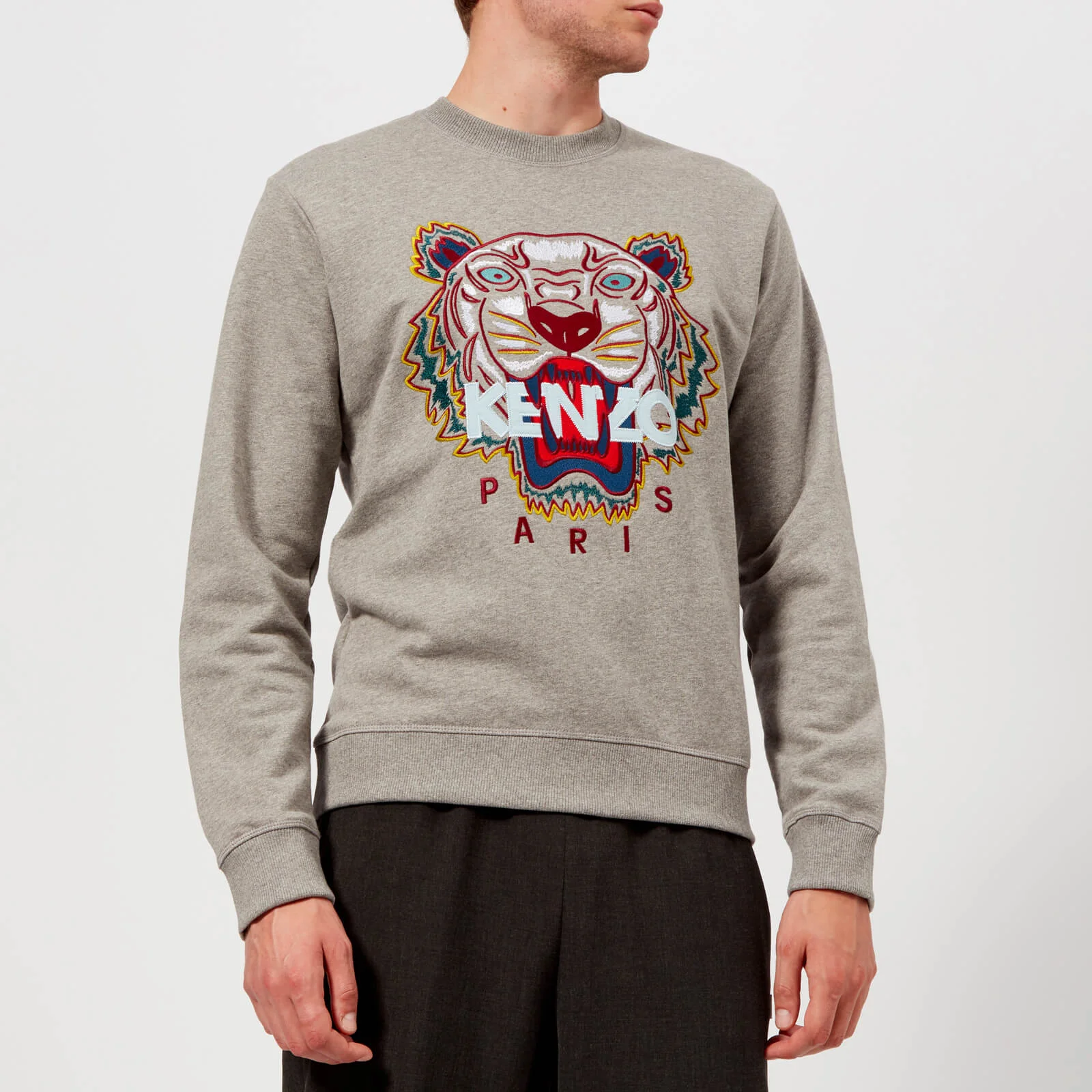 KENZO Men's Classic Tiger Sweatshirt - Dove Grey Image 1