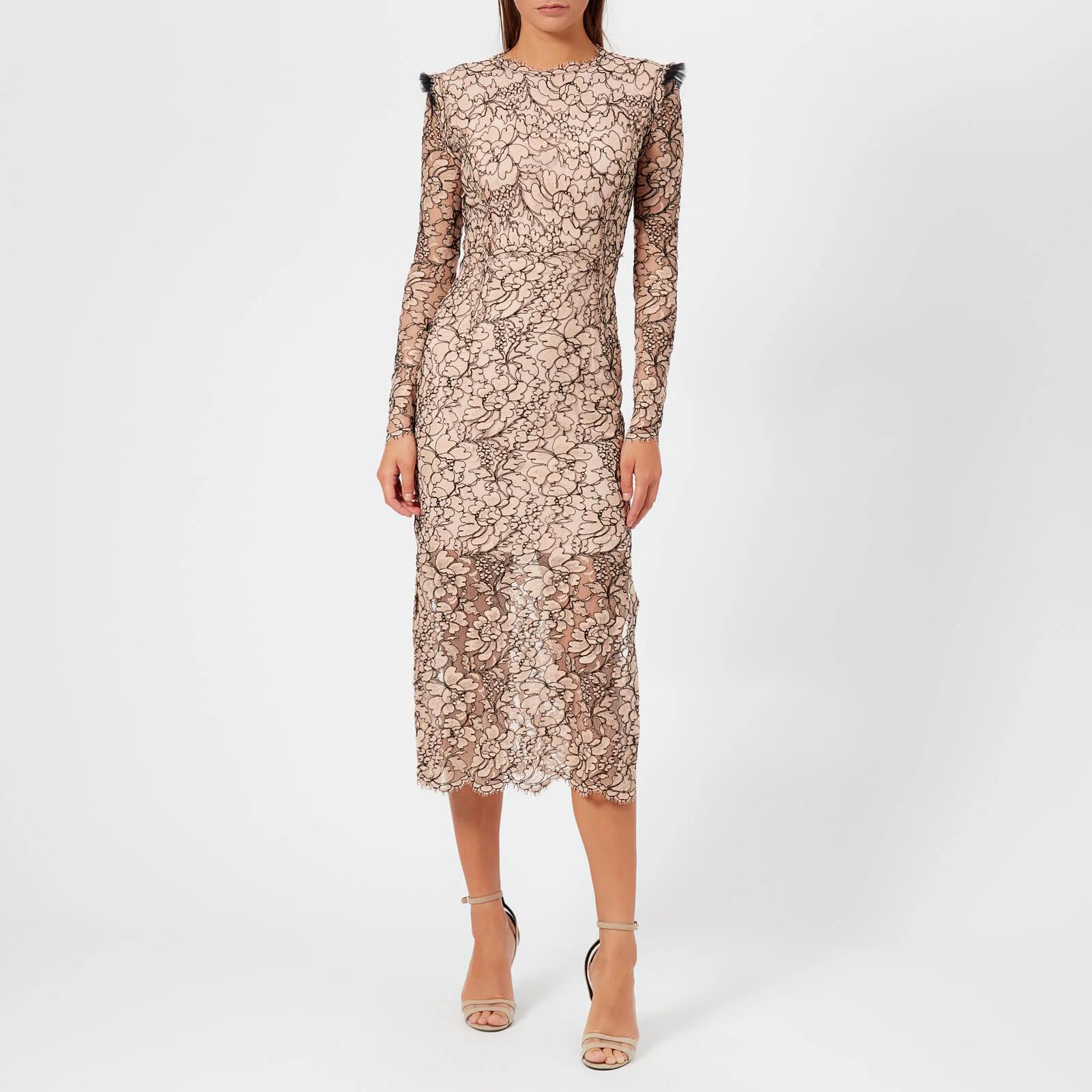 Preen By Thornton Bregazzi Women's French Corded Lace Cameron Dress - Nude Image 1