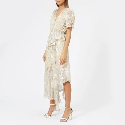 Preen By Thornton Bregazzi Women's Jayma Satin Dress - Nude Etched Floral