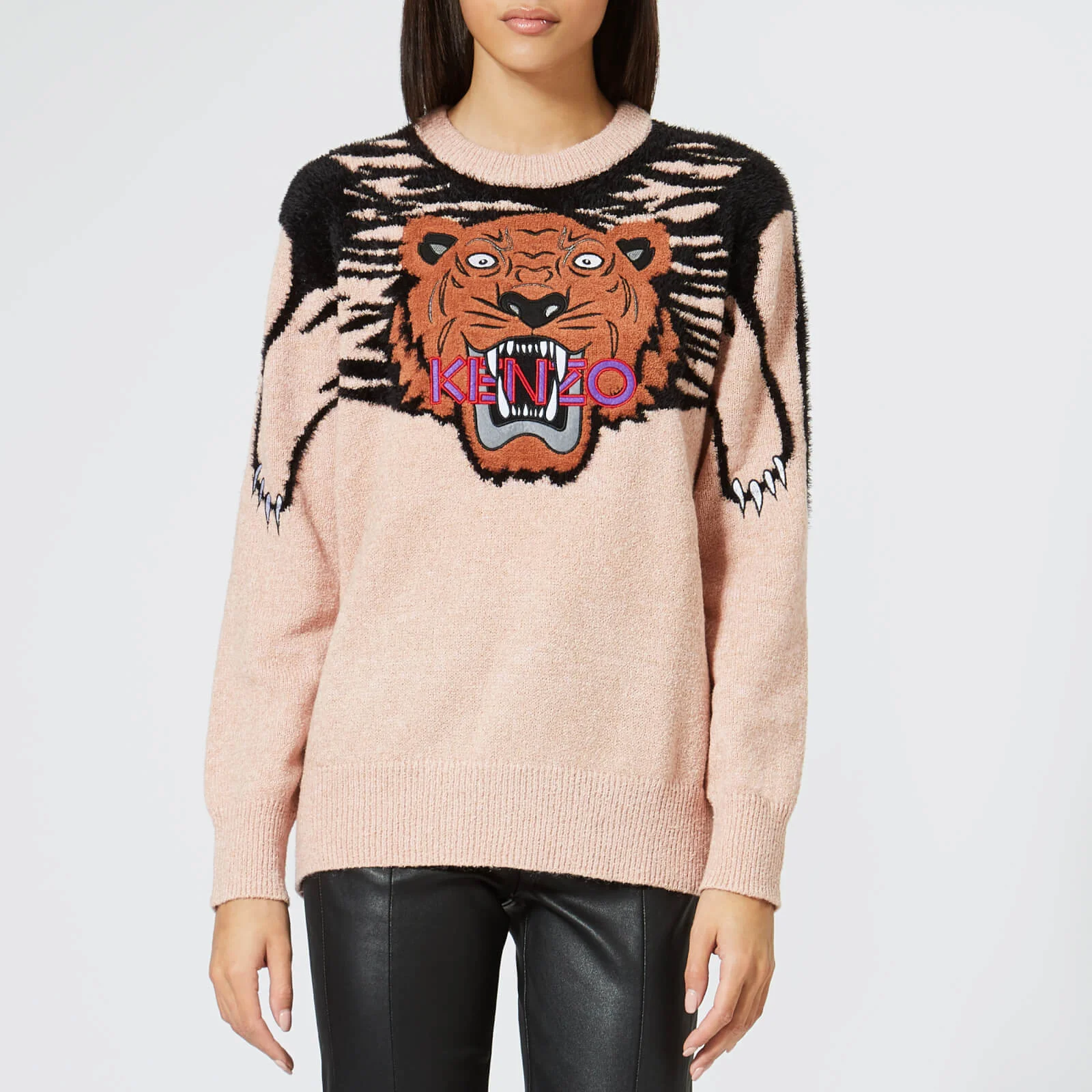KENZO Women's Claw Hairy Knit Jumper - Sand Image 1