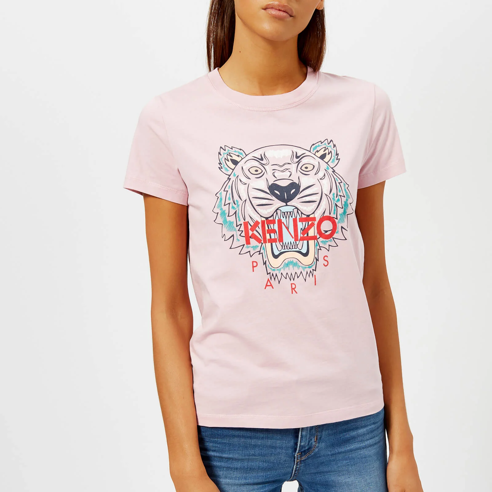 KENZO Women's Classic Tiger Single T-Shirt - Pale Pink Image 1