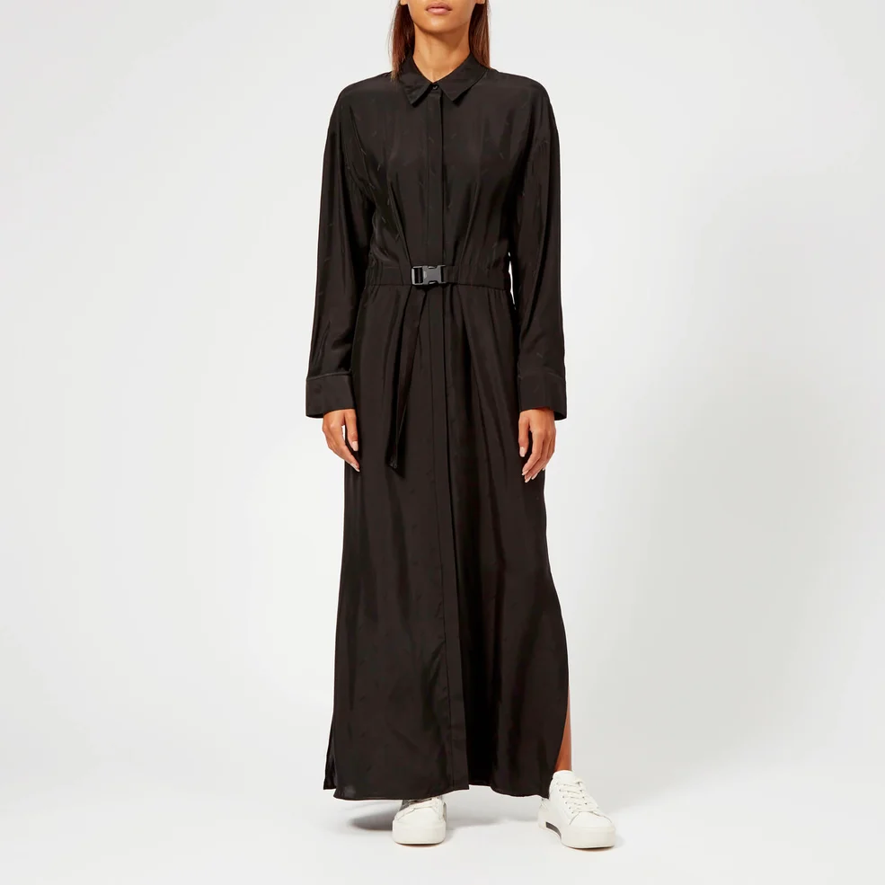 KENZO Women's Viscose Jacquard Long Dress - Black Image 1