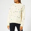 KENZO Women's Embroidered Knit Jumper with Gems - White - Image 1