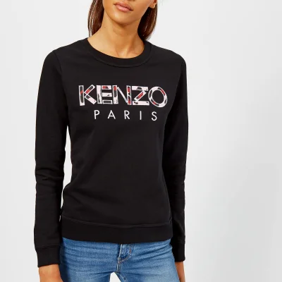 KENZO Women's Light Cotton Molleton Logo Sweatshirt - Black