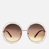 Chloe Women's Carlina Round-Frame Sunglasses - Gold/Grey Orange - Image 1