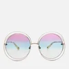 Chloe Women's Carlina Round-Frame Sunglasses - Gold/Purple - Image 1