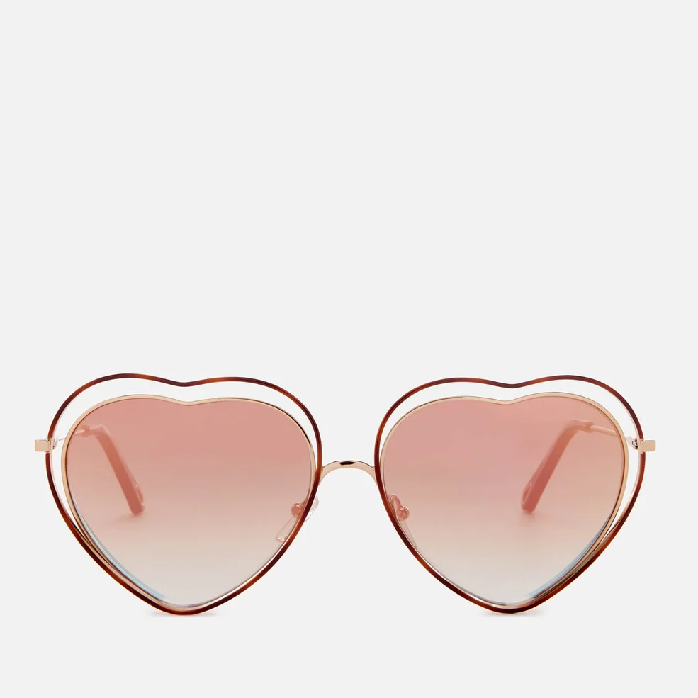 Chloé Women's Nola Frame Sunglasses - Havana/Brown Peach Image 1