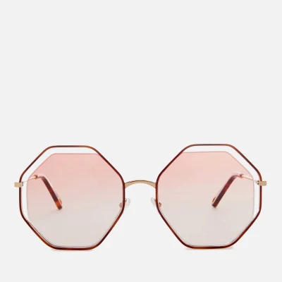 Chloe Women's Poppy Octagon Frame Sunglasses - Havana/Peach