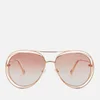 Chloe Women's Carlina Aviator Style Sunglasses - Gold/Marble - Image 1