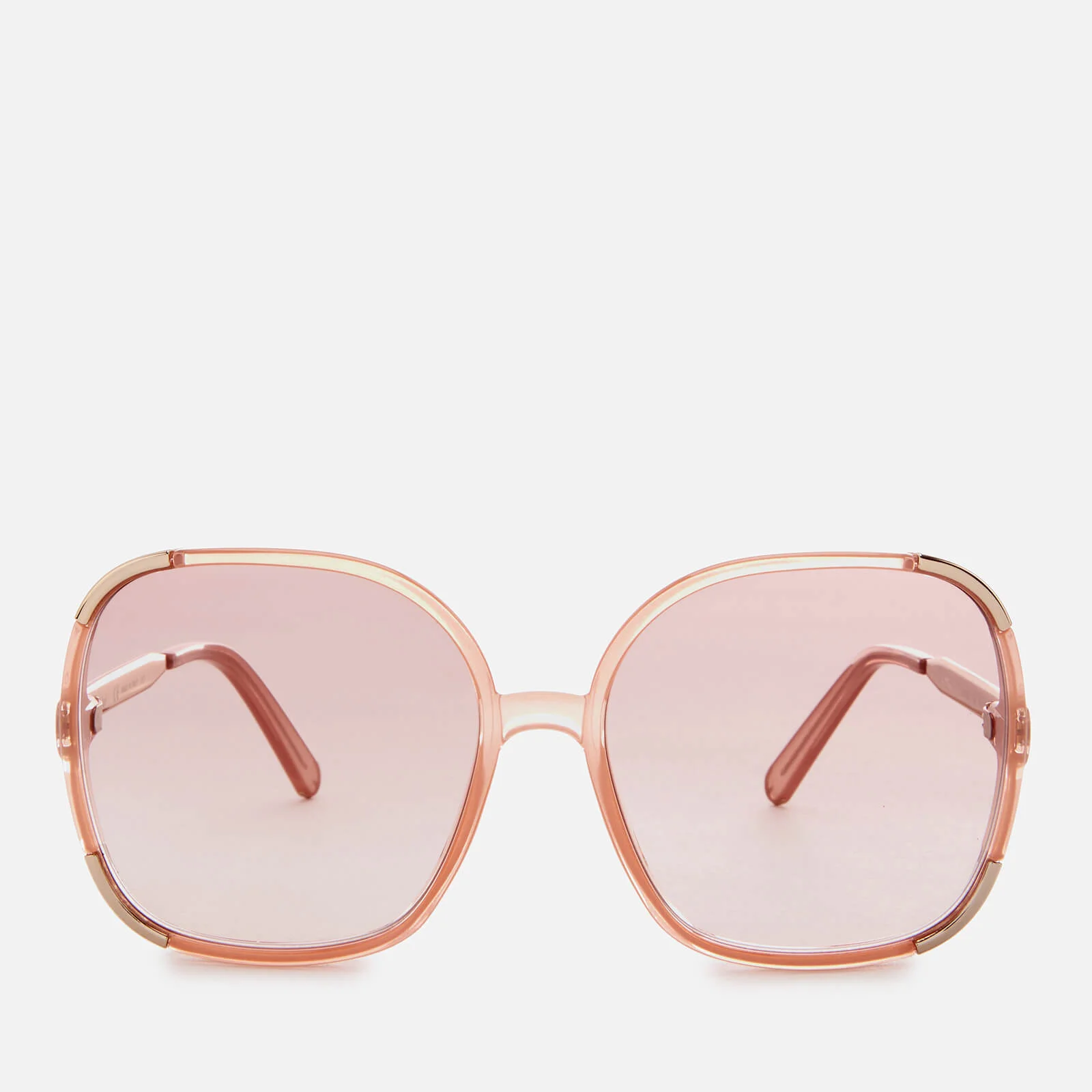 Chloe Women's Myrte Square-Frame Acetate Sunglasses - Peach Image 1