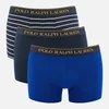 Polo Ralph Lauren Men's 3 Pack Classic Trunks - Cru Navy/Sapphire/Star/Navy/White Stripe - Image 1