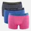 Polo Ralph Lauren Men's 3 Pack Classic Trunks - Charm Pink/Indian Sky/Navy/White Stripe - Image 1