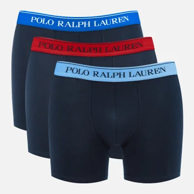 Polo Ralph Lauren Men's 3 Pack Classic Boxer Briefs - Navy/Sapphire/Blue/Red
