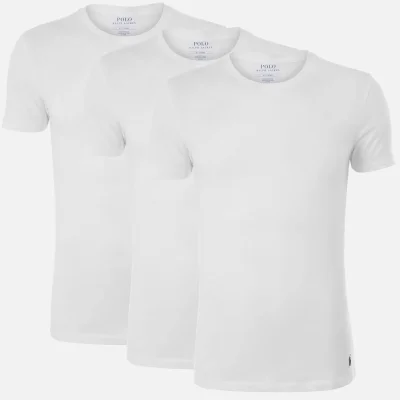 Polo Ralph Lauren Men's 3 Pack Short Sleeve Crew Neck T-Shirt - White