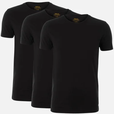 Polo Ralph Lauren Men's 3 Pack Short Sleeve Crew Neck T-Shirt - Black