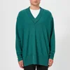 Maison Margiela Men's Gauge 12 Reverse Jersey Sweatshirt with External Seams - Petrol - Image 1