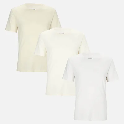 Maison Margiela Men's 3 Pack T-Shirts - Optic White/Off White/Cream