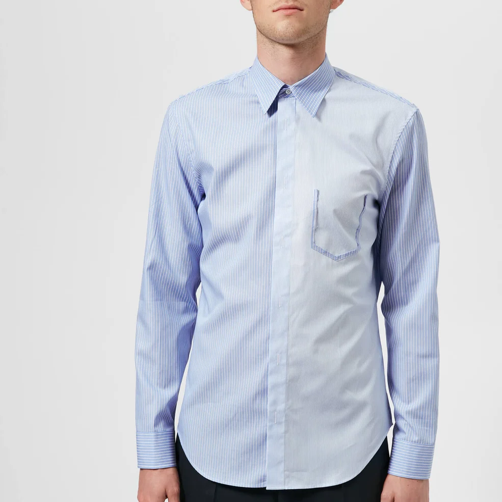 Maison Margiela Men's Classic Stripe Slim Fit Shirt - Blu Stripe Image 1