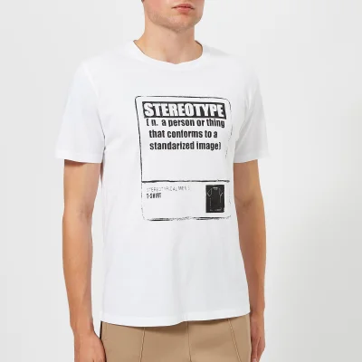 Maison Margiela Men's Stereoytype Printed T-Shirt - White